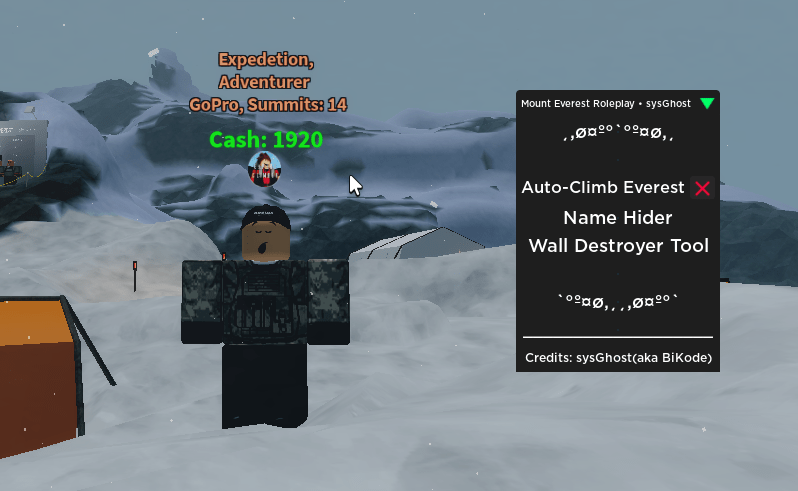 Mount Everest Climbing Roleplay Script