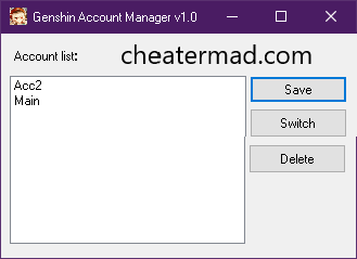 genshin impact account manager v.1.1 1 genshin impact account manager