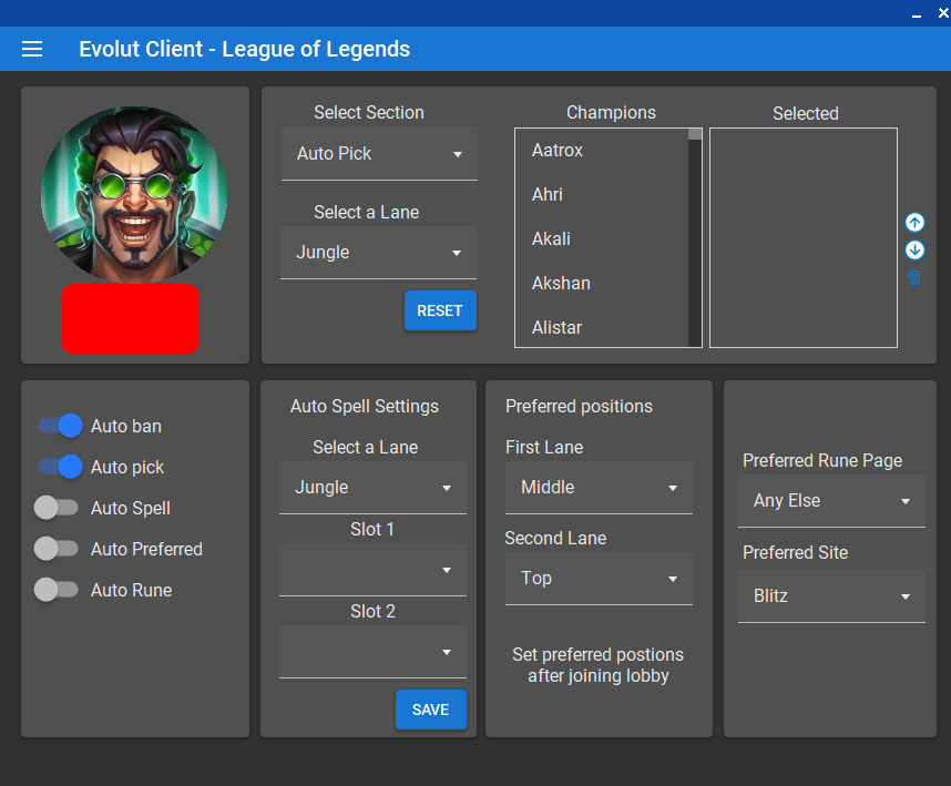 evolut-client league of legends evolut client hack