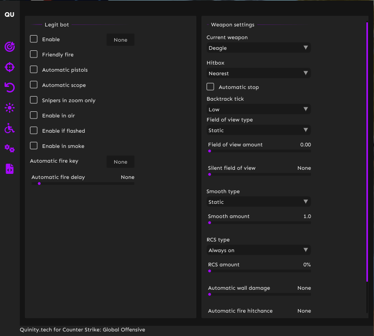 quinitym csgo quinity hvh cheat | legit & rage
