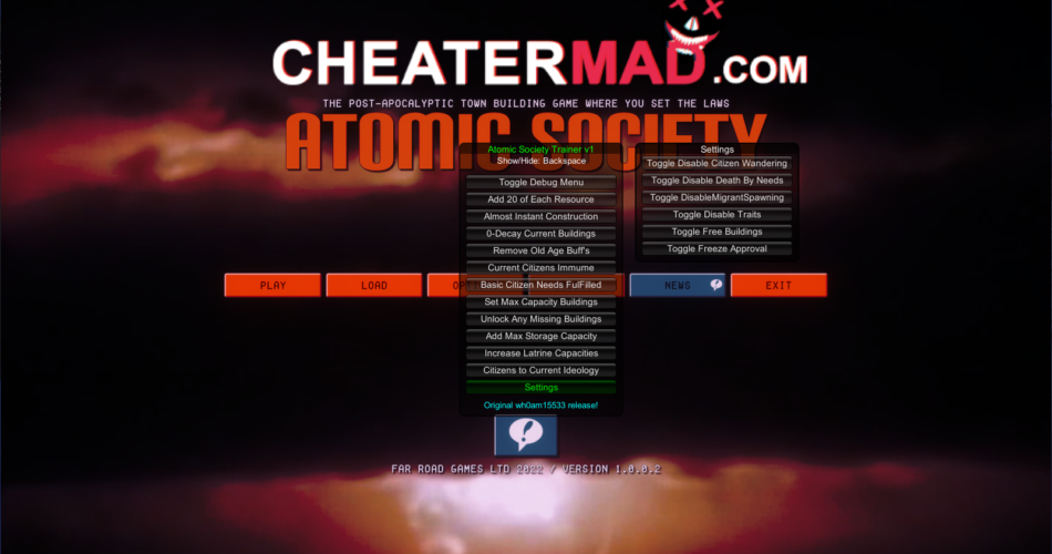 Atomic Society Trainer Cheat