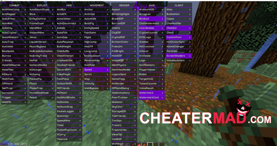Minecraft Abyss Hacked Client
