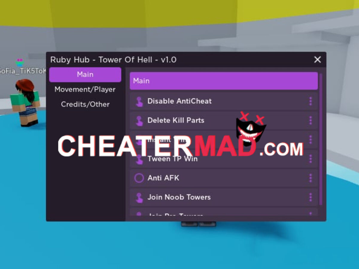 SOLUTION: Roblox tower of hell hack script fly tp tool speed etc - Studypool