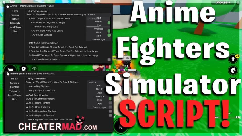 Anime Fighters Simulator Script All Good Guis In One Script In 2023
