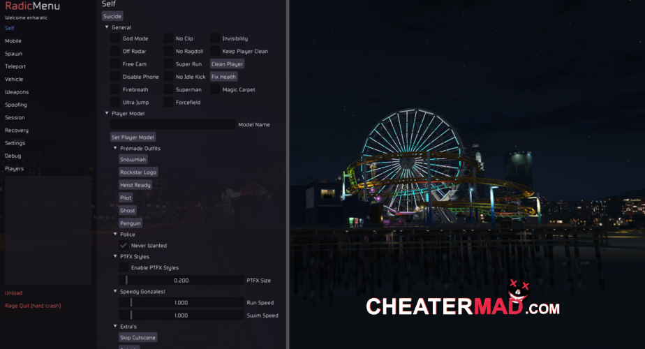 Radic GTA V Online Mod Menu