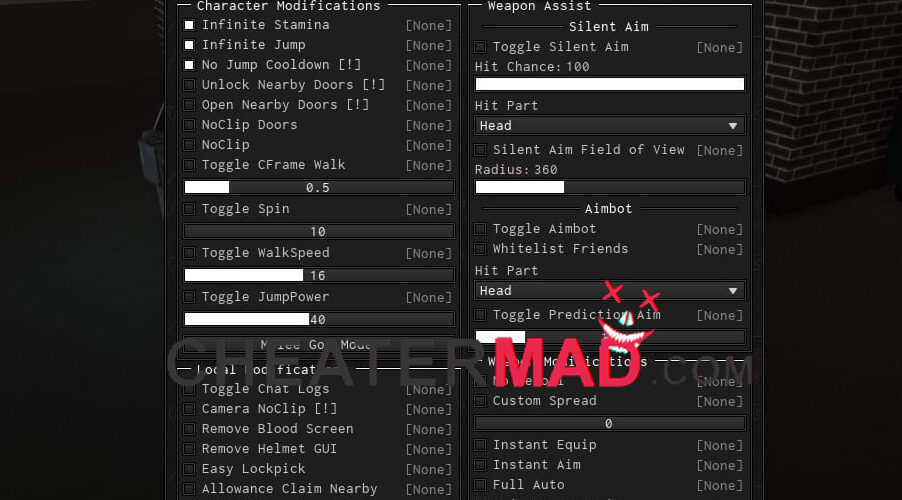Criminality Script Gui