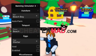 Banning Simulator X Script | Auto Farm, Teleports, Auto Open Eggs & More Cheat -2023