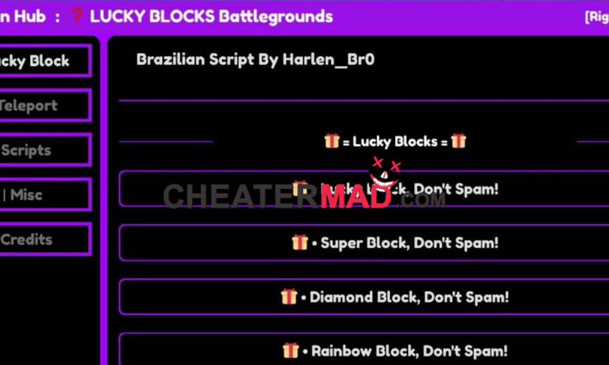 Lucky Blocks Battlegrounds Script - Spawn, NoClip, Jump