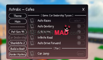 Car Dealership Tycoon Astralic Script: Auto Farm and More (Mobile Gui)