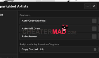 Copyrighted Artists Script: Auto Answer, Auto Self Draw, Auto Copy Drawing Mobile Script