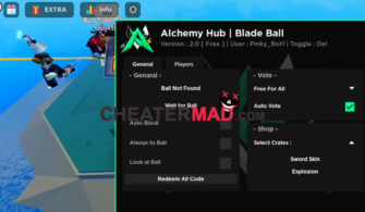 Blade Ball Alchemy Hub Script: AutoBlock, Redeem All Codes and More!