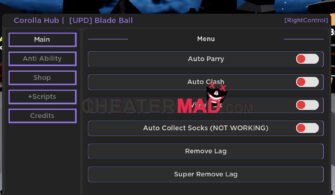 Blade Ball Corolla Hub Script: Auto Parry, Auto Clash and More! (Mobile Gui)