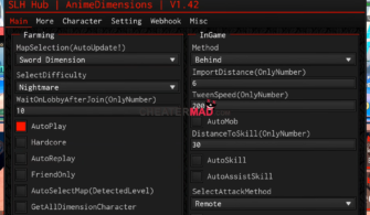 Anime Dimensions SLH Hub Script – Roblox Mobile Gui