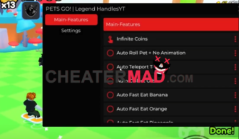 Pets Go Script 2025 (Auto Roll Pet, Inf Coins)