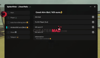 SpiderX Hub Dead Rails Script – Aimbot, Kill Aura, Esp