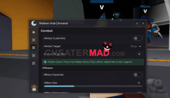 Radeon Hub Arsenal Script – Aimbot, Hitbox Expander, Esp