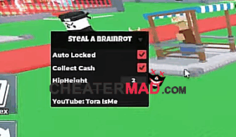 Tora Hub Steal a Brainrot Script – Collect Cash, Auto Lock, Steal