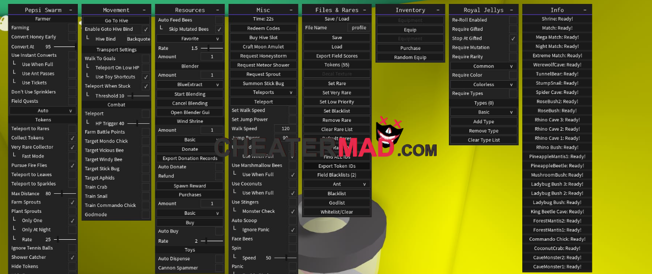 bee swarm simulator scripts and hacks - auto-farm, teleport, esp and more! 2025 5 bee swarm simulator scripts and hacks