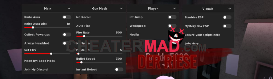 michael's zombies scripts and hacks - auto drops, crosshair, deadshot 6 michael's zombies scripts and hacks