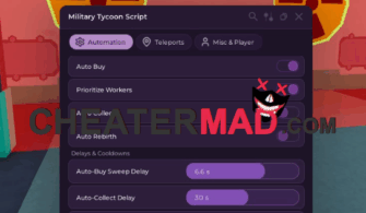 Arthur Hub Military Tycoon Script – Auto buy, Auto Collect, Auto Rebirth