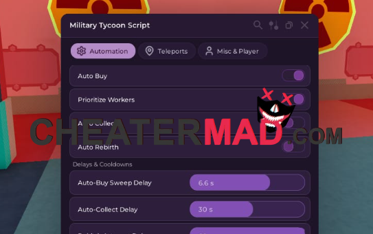Arthur Hub Military Tycoon Script