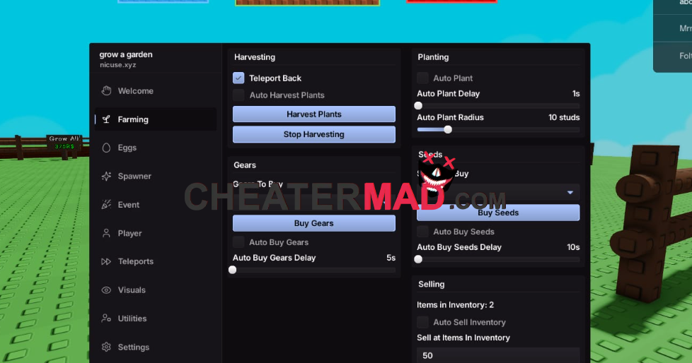 free grow a garden scripts and hacks - auto sell, auto collect, auto buy gui 1 free grow a garden scripts and hacks