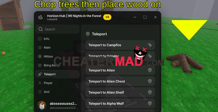 99 nights in the forest scripts and hacks - roblox auto farm, kill aura, aura distance 3 99 nights in the forest scripts and hacks