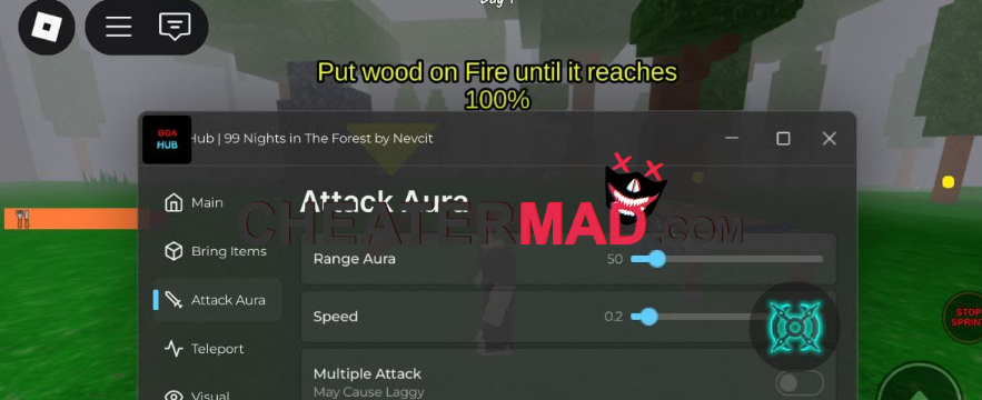 99 nights in the forest scripts and hacks - roblox auto farm, kill aura, aura distance 9 99 nights in the forest scripts and hacks