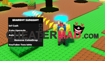 Brainrot Slingshot Script – Infinite Cash, Auto Upgrade Gui