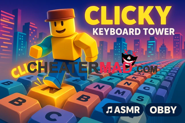 clicky keyboard tower script: auto farm, teleport, fly and more! 1 clicky keyboard tower script