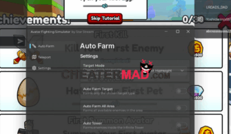 Star Hub Avatar Fighting Simulator Script – Auto Farm, Teleport, Auto Tower Gui