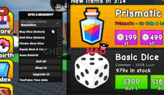 Spin a Brainrot Script: Auto Easy Cash, Auto Finder Best Dice (Roblox Gui)