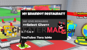 My Brainrot Restaurant Script: Inf Give Rewards Gui