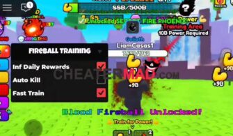 Fireball Training Script – Inf Rewards, Fast Train, Auto Kill GUI