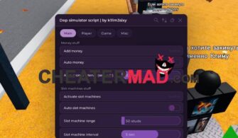 Dep Simulator Script – Auto Money, Player Features Gui