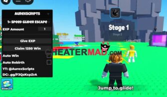 +1 Speed Glider Escape Script 2026: Auto Win & Auto Rebirth