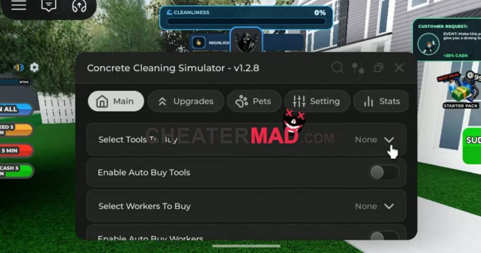 Concrete Cleaning Simulator Script