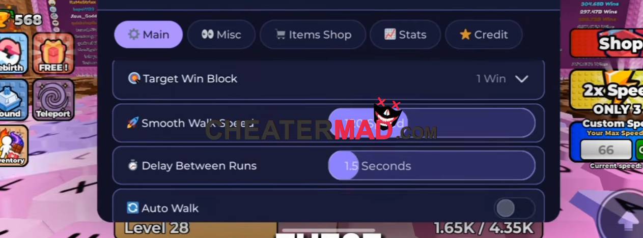 +1 speed squirrel escape script: auto train, auto win & rebirth 1 +1 speed squirrel escape script