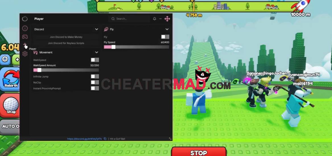 hit a golf ball script - free auto swing, auto rebirth 1 hit a golf ball script