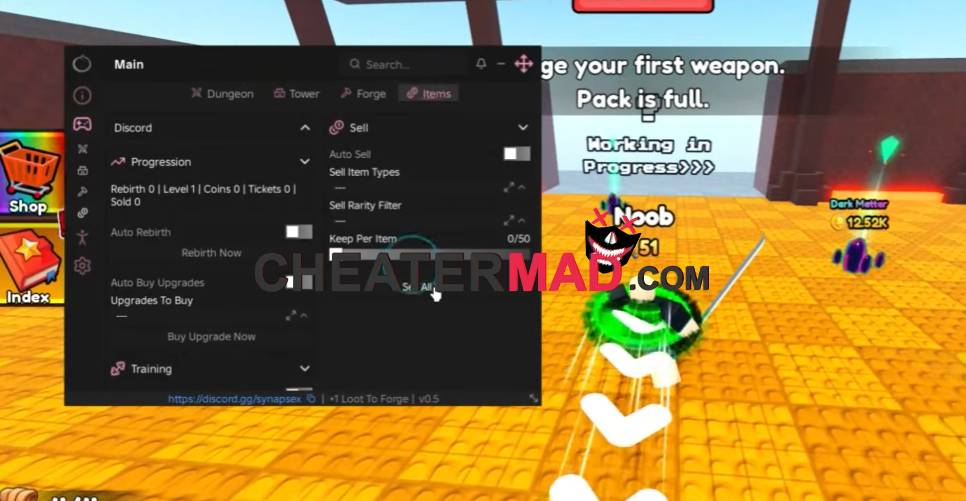 +1 loot to forge script keyless auto farm tower 1 +1 loot to forge script